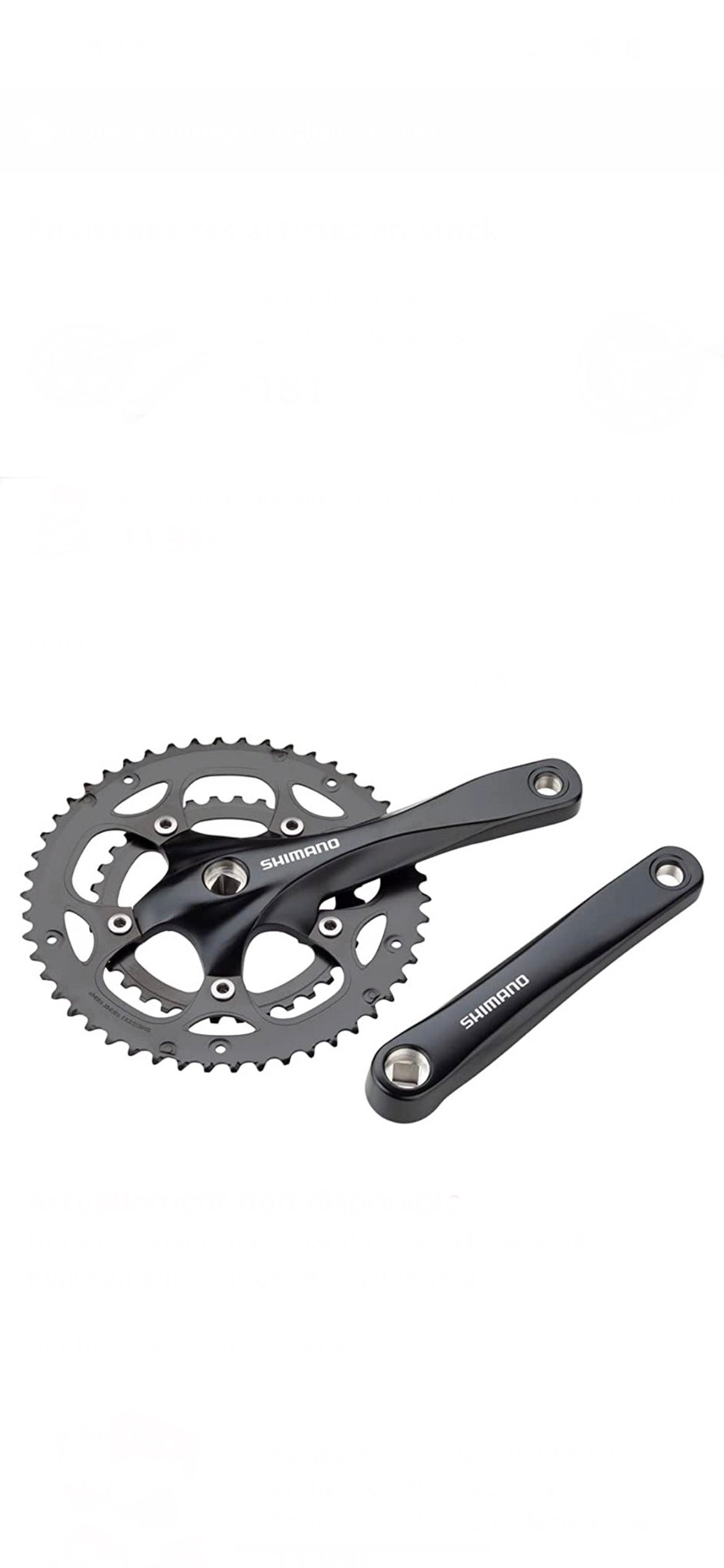 Crankset Shimano Claris FC RS200 50 34t 170mm The Bicycle WorX